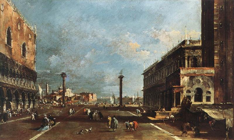 GUARDI, Francesco View of Piazzetta San Marco towards the San Giorgio Maggiore sdg China oil painting art